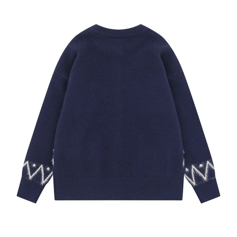 Loose Round Neck Casual Knit  Versatile Women's Sweater